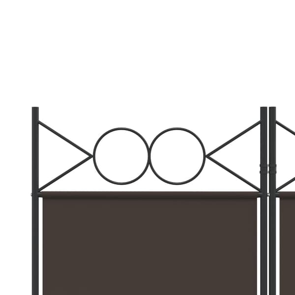 vidaXL Rumsavdelare 4 paneler brun 120x220 cm tyg Brun