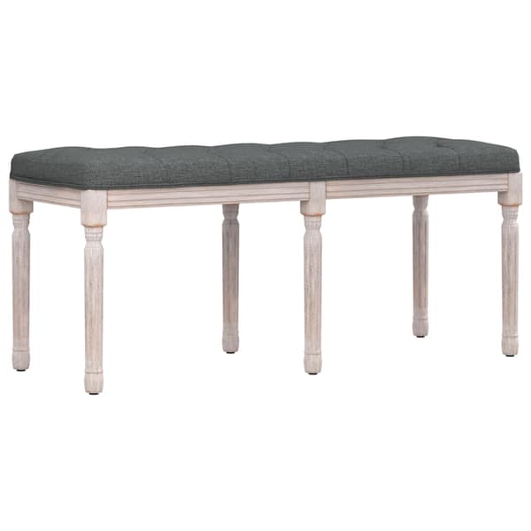 vidaXL Bänk mörkgrå 110x40x49 cm tyg Grå