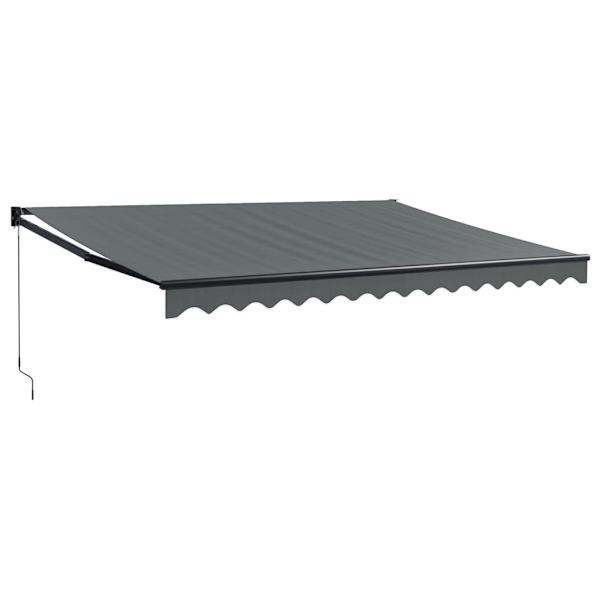 vidaXL Markis infällbar antracit 4x3 m tyg&aluminium Antracit
