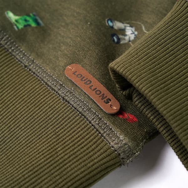 vidaXL Barntröja khaki 140 Grön