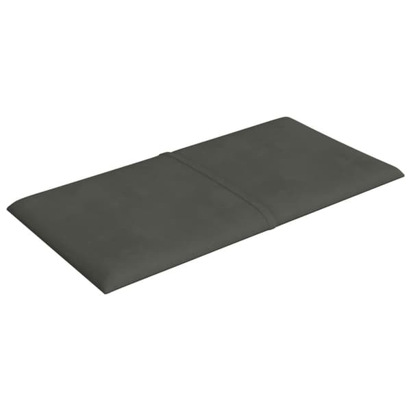 vidaXL Väggpaneler 12 st mörkgrå 30x15 cm sammet 0,54 m² Grå