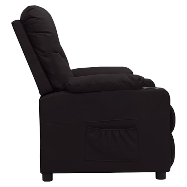 vidaXL Reclinerfåtölj svart konstläder Svart