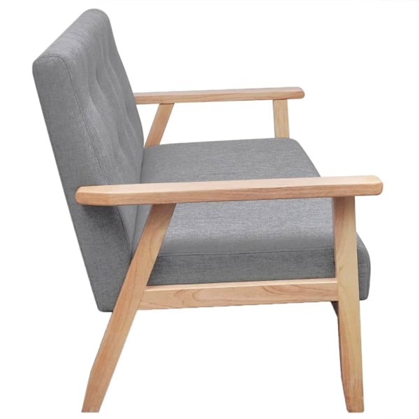 vidaXL Retro soffa i trä Grå grå