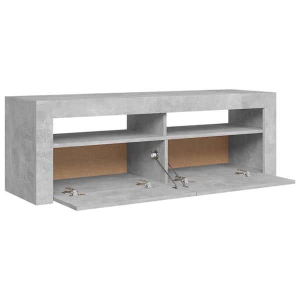 vidaXL TV-bänk med LED-belysning betonggrå 120x35x40 cm grå