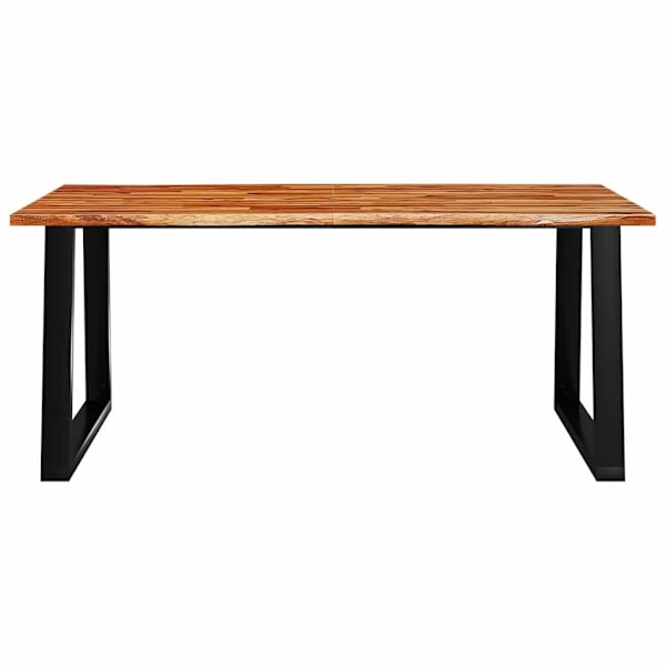 vidaXL Matbord med levande kant 180x90x75 cm massivt akaciaträ Brun