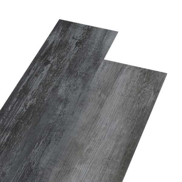 vidaXL PVC-golvbrädor 5,02 m² självhäftande 2 mm blank grå grå