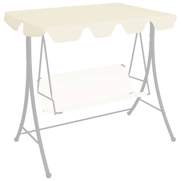 vidaXL Reservtak för hammock gräddvit 188/168x145/110 cm Creme