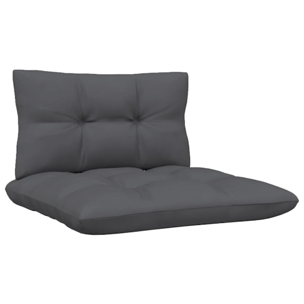 vidaXL Loungegrupp med dynor 7 delar massiv furu grå