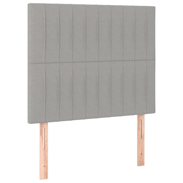 vidaXL Ramsäng med madrass ljusgrå 80x200 cm tyg Grå