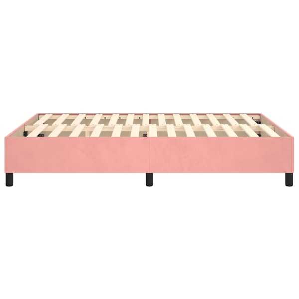 vidaXL Sängram rosa 140x190 cm sammet Rosa