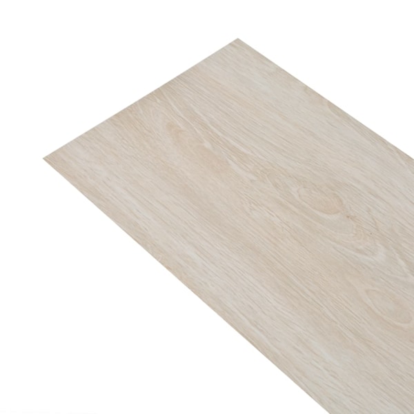 vidaXL Självhäftande PVC-golvplankor 5,21 m² ek 2 mm ek klassisk vit Vit
