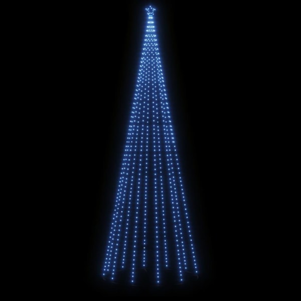 vidaXL Julgran med markspett 732 blåa lysdioder 500 cm Blå