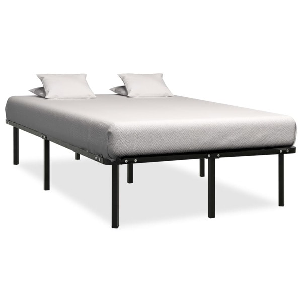 vidaXL Sängram utan madrass svart metall 160x200 cm Svart