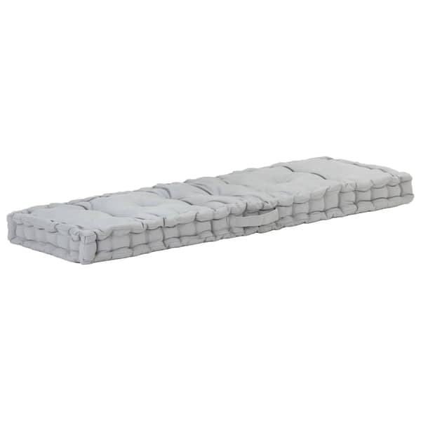 vidaXL Dyna till pallsoffa bomull 120x40x7 cm grå grå
