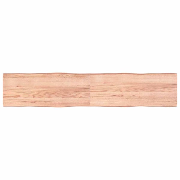 vidaXL Bordsskiva ljusbrun 200x40x(2-6) cm massivt trä levande kant Brun