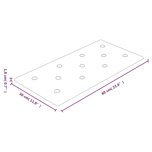 vidaXL Väggpaneler 12 st gräddvit 60x30 cm konstläder 2,16 m² Kräm