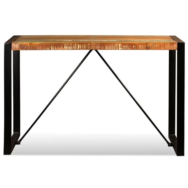 vidaXL Matbord i massivt återvunnet trä 120 cm multifärg