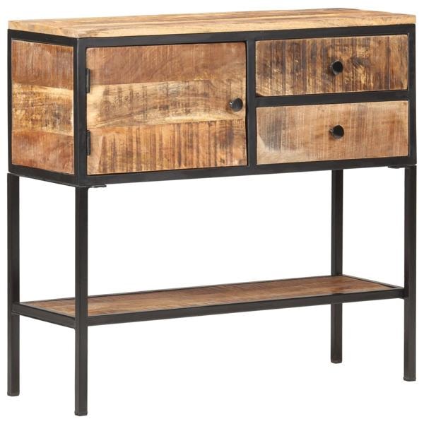 vidaXL Skänk 85x30x80 cm grovt mangoträ Brun