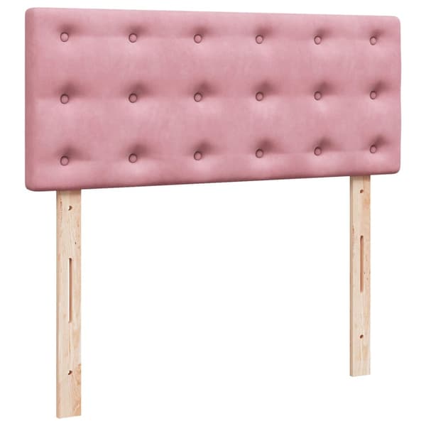 vidaXL Ramsäng med madrass rosa 120x200 cm sammet Rosa