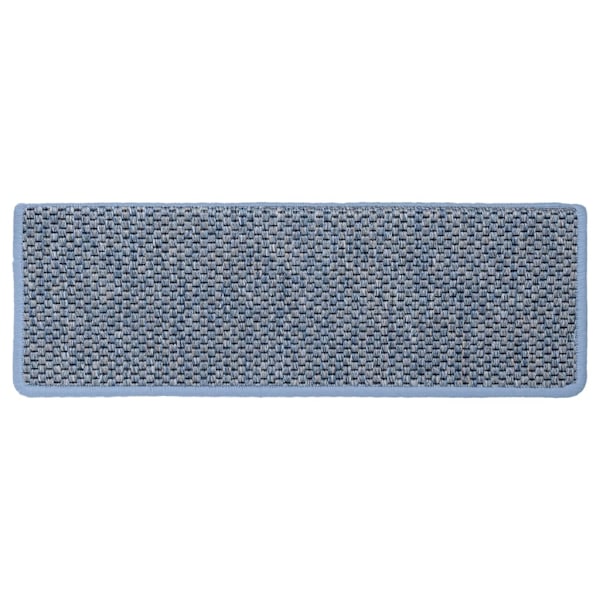 vidaXL Trappstegsmattor självhäftande sisal 15 st 65x21x4 cm blå Blå