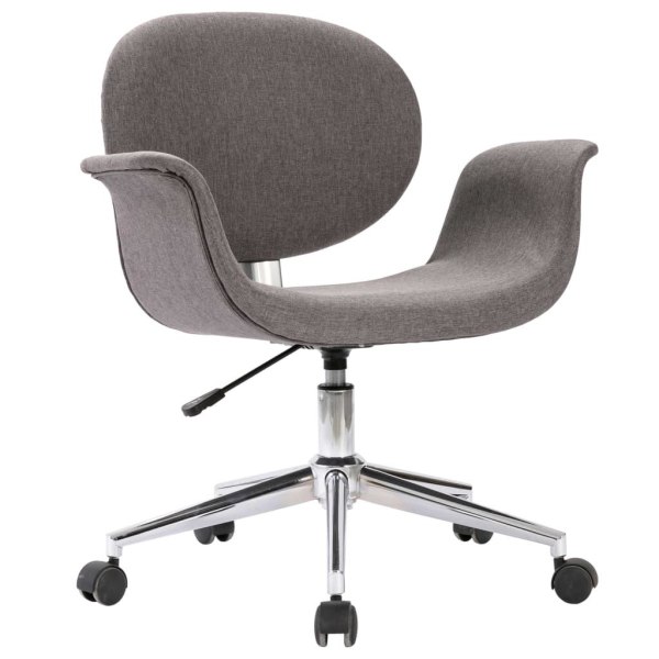vidaXL Snurrbar kontorsstol grå tyg grå