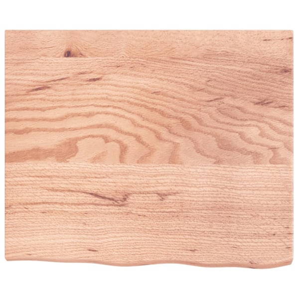 vidaXL Bordsskiva ljusbrun 60x50x(2-4) cm behandlad massiv ek Brun