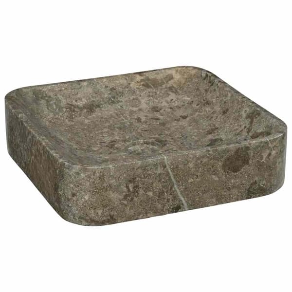 vidaXL Handfat grå 40x40x10 cm marmor grå