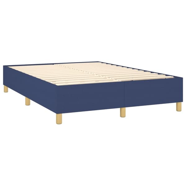 vidaXL Ramsäng med madrass blå 140x190 cm tyg Blå