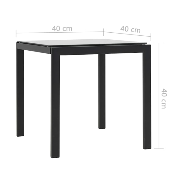 vidaXL Solsängar 2 st med bord konstrotting och textilene svart multifärg