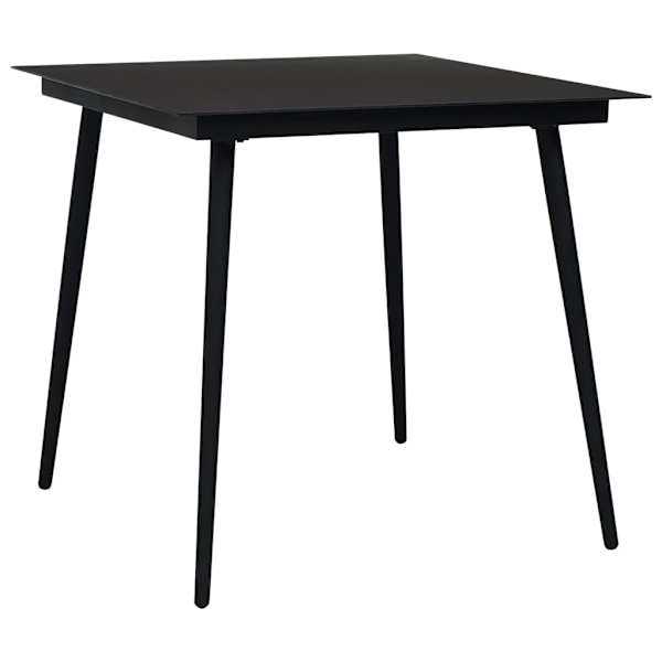 vidaXL Matgrupp för trädgården 5 delar konstrotting och glas Brun
