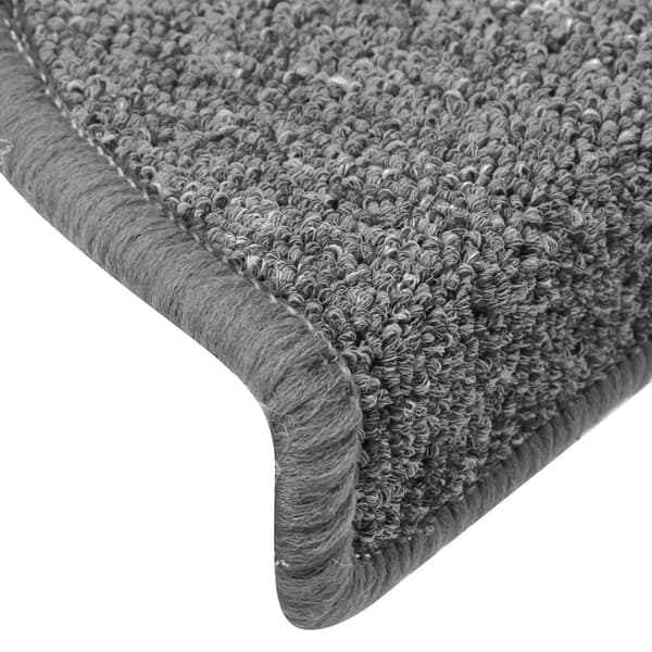 vidaXL Trappstegsmattor 15 st mörkgrå 65x24x4 cm grå