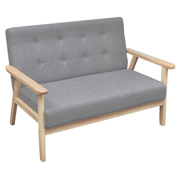 vidaXL Retro soffa i trä Grå grå