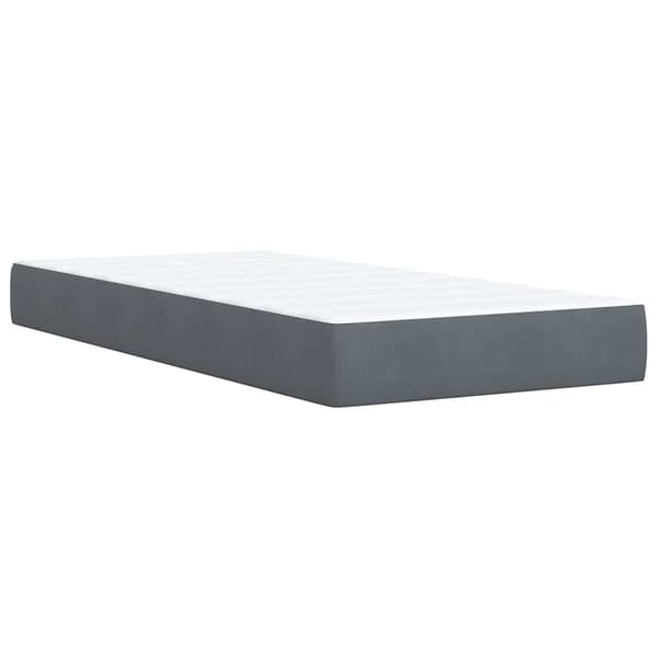 vidaXL Ramsäng med madrass mörkgrå 80x200 cm sammet Grå