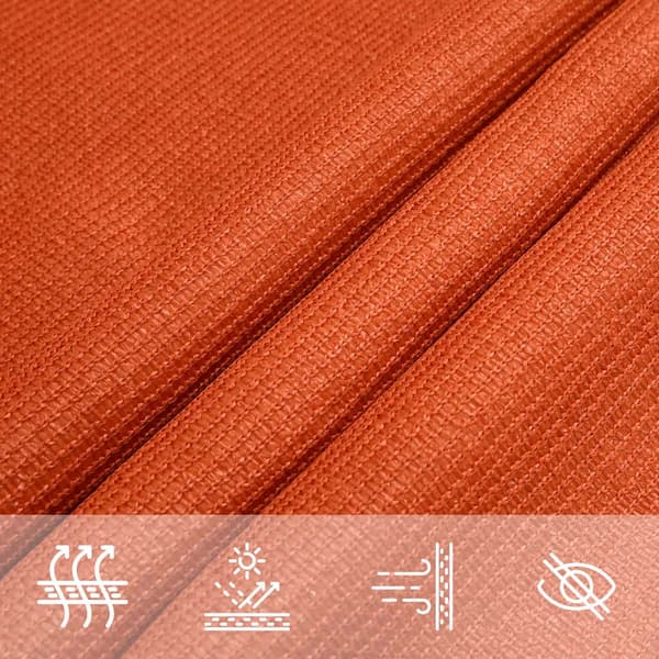 vidaXL Solsegel 160 g/m² triangulär orange 3x4x4 m HDPE Orange