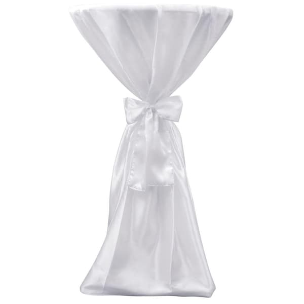 vidaXL Vit bordsduk med rosett 80 cm 2-pack Vit