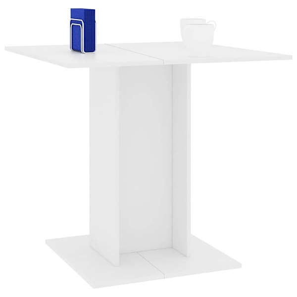 vidaXL Matbord vit 80x80x75 cm konstruerat trä Vit