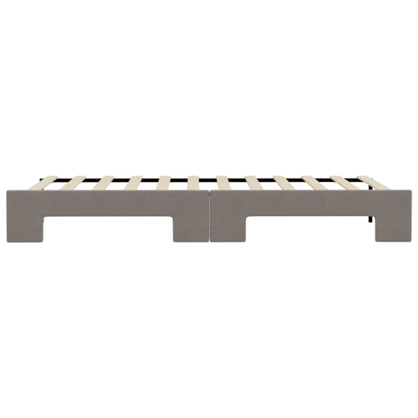 vidaXL Dagbädd utdragbar taupe 90x200 cm tyg Taupe