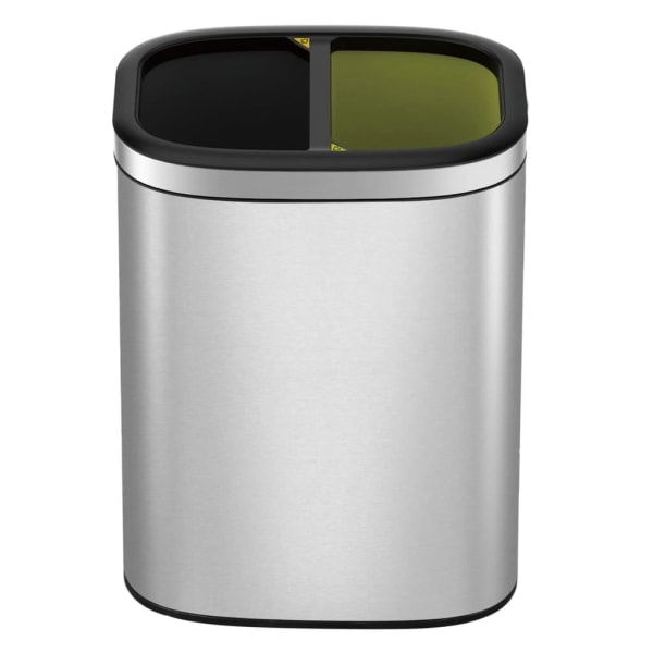 EKO Soptunna öppen topp OLI-Cube 2x10 l matt silver Silver