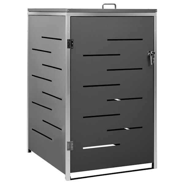 vidaXL Skjul till ett sopkärl 69x77,5x112,5 cm rostfritt stål Antracit