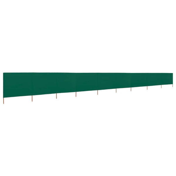 vidaXL Vindskydd 9 paneler tyg 1200x120 cm grön Grön