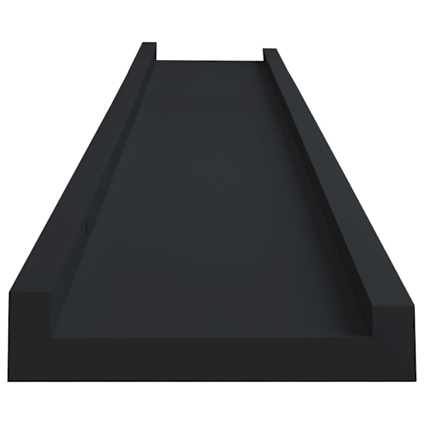 vidaXL Tavellist 2 st svart 80x9x3 cm MDF Svart
