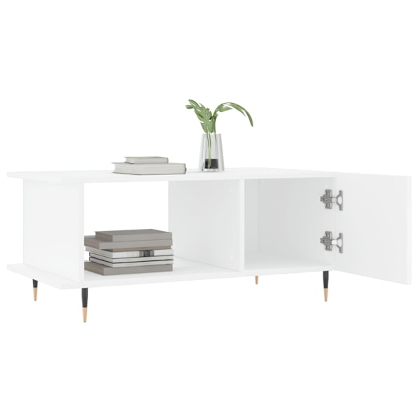 vidaXL Soffbord vit 90x50x40 cm konstruerat trä Vit