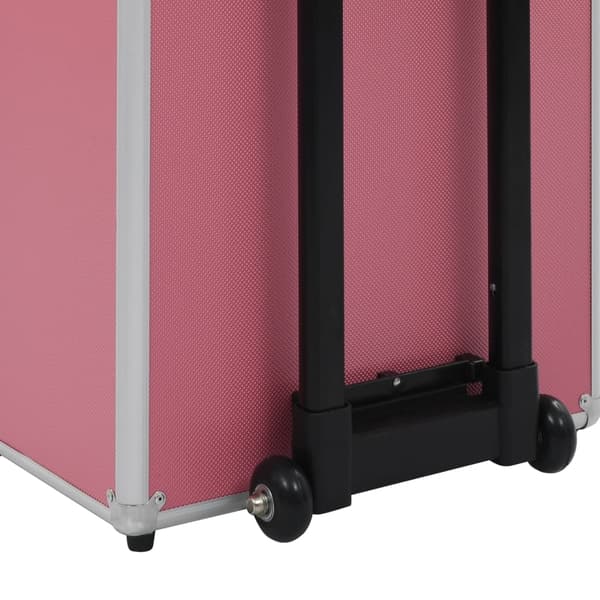 vidaXL Sminklåda aluminium rosa Rosa