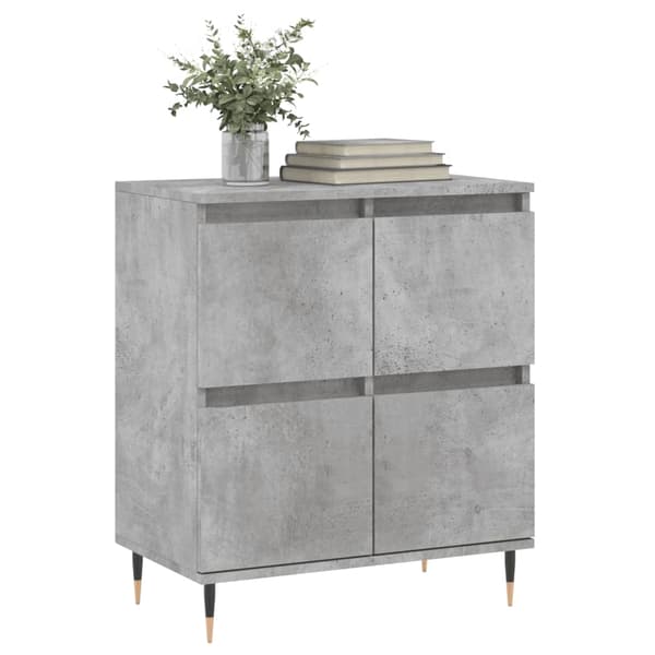 vidaXL Byrå betonggrå 60x35x70 cm konstruerat trä Grå
