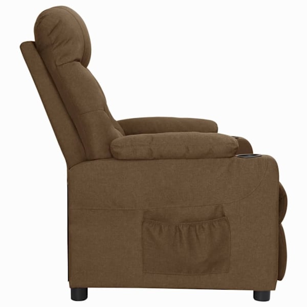 vidaXL Reclinerfåtölj brun tyg Brun