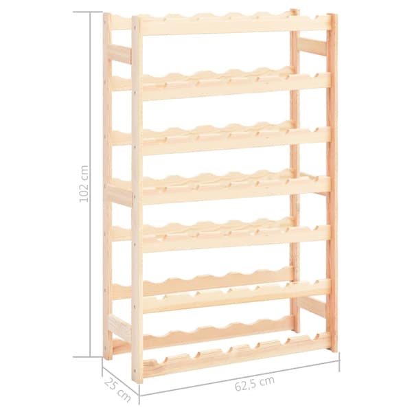 vidaXL Vinställ för 42 flaskor furu Beige