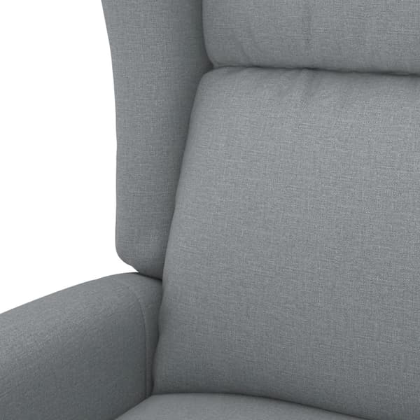vidaXL Elektrisk reclinerfåtölj ljusblå tyg Grå