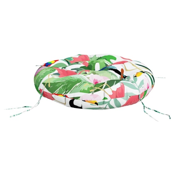 vidaXL Rund dyna flerfärgad Ø 60x11 cm oxfordtyg Flerfärgsdesign