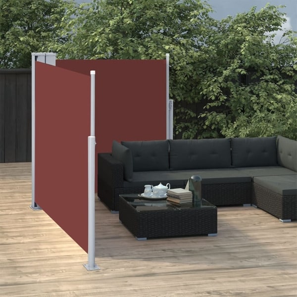 vidaXL Infällbar sidomarkis brun 100x600 cm Brun