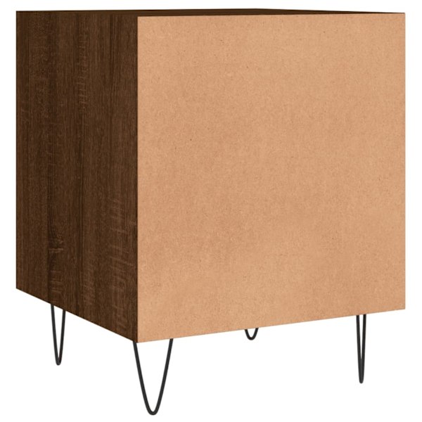 vidaXL Sängbord brun ek 40x40x50 cm konstruerat trä Brun